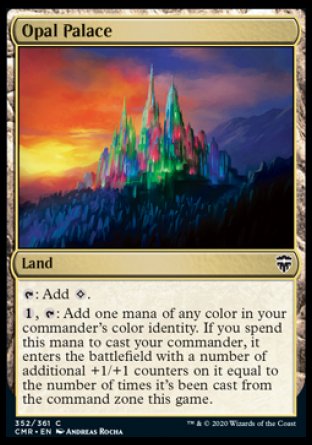 (352/361) Magic The Gathering Commander Legends Single: Opal Palace Holo Common