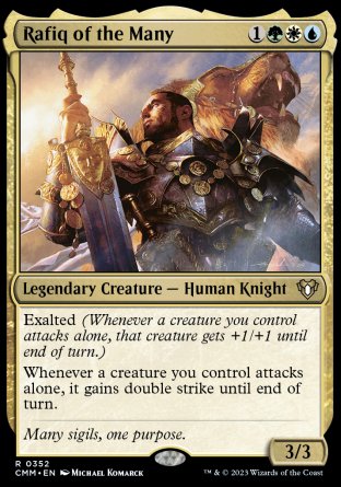 (352) Magic The Gathering Commander Masters Single: Rafiq of the Many  Rare