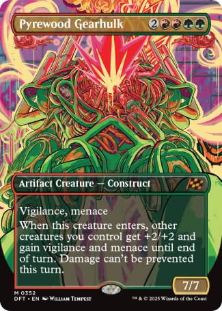 (352) Magic The Gathering Aetherdrift: Extras Single: Pyrewood Gearhulk  Mythic