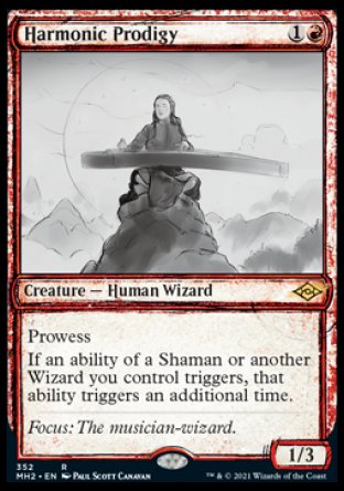(352) Magic The Gathering Modern Horizons 2: Extras Single: Harmonic Prodigy  Rare