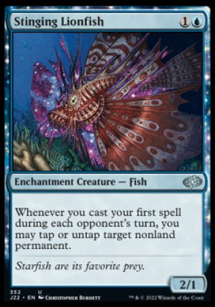 (352) Magic The Gathering Jumpstart 2022 Single: Stinging Lionfish  Uncommon
