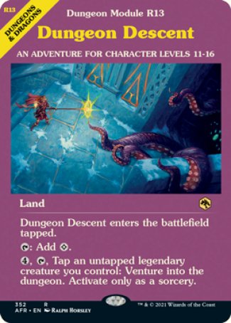 (352) Magic The Gathering Adventures in the Forgotten Realms: Extras Single: Dungeon Descent Holo Rare
