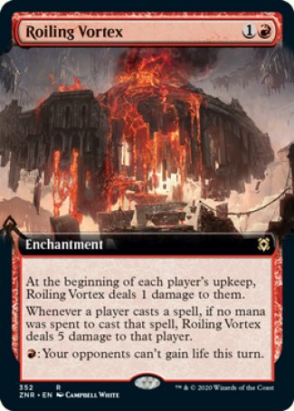 (352) Magic The Gathering Zendikar Rising: Extras Single: Roiling Vortex Holo Rare
