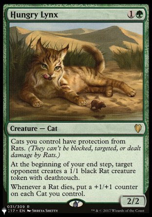 (031) Magic The Gathering The List Single: Hungry Lynx  Rare