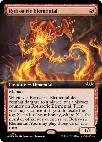 (352) Magic The Gathering Wilds of Eldraine: Extras Single: Rotisserie Elemental  Rare