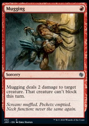 (352) Magic The Gathering Jumpstart Single: Mugging  Common