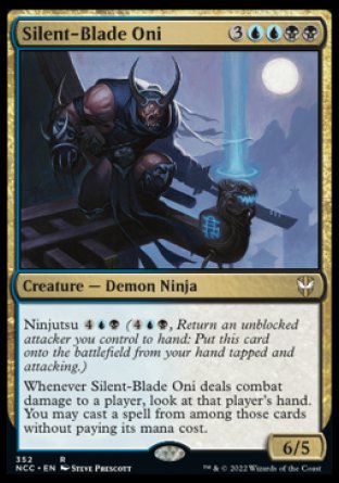 (352) Magic The Gathering Commander: Streets of New Capenna Single: Silent-Blade Oni  Rare