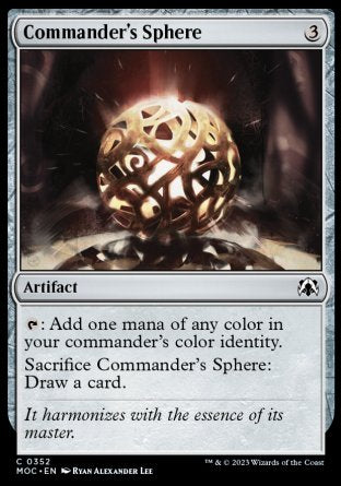 (352) Magic The Gathering Commander: March of the Machine Single: Commander's Sphere  Common