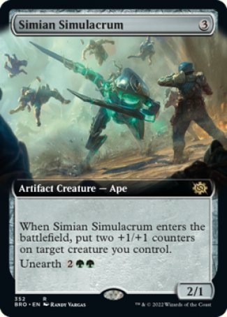(352) Magic The Gathering The Brothers' War: Extras Single: Simian Simulacrum  Rare