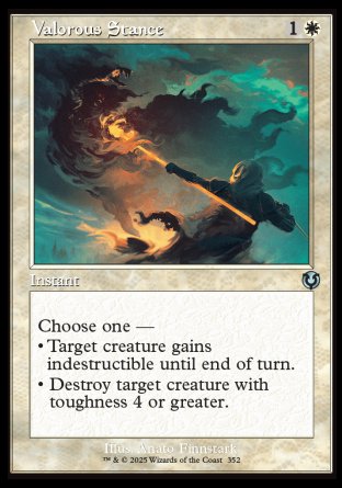 (352) Magic The Gathering Innistrad Remastered: Extras Single: Valorous Stance Holo Uncommon