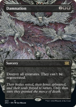 (353) Magic The Gathering Double Masters 2022: Extras Single: Damnation (V.1)  Rare