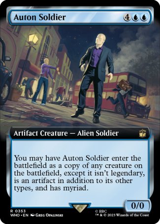(353) Magic The Gathering Universes Beyond: Doctor Who: Extras Single: Auton Soldier (V.1)  Rare
