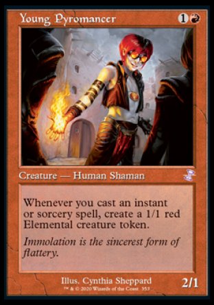 (353) Magic The Gathering Time Spiral Remastered: Extras Single: Young Pyromancer Holo Time Shifted