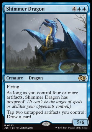 (353) Magic The Gathering Foundations Jumpstart Single: Shimmer Dragon  Rare