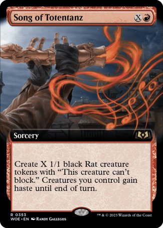 (353) Magic The Gathering Wilds of Eldraine: Extras Single: Song of Totentanz Holo Rare
