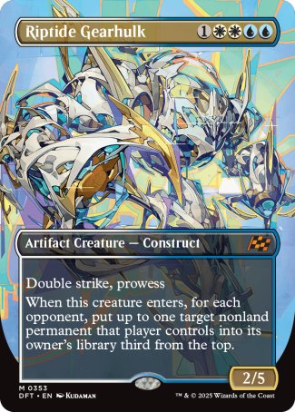 (353) Magic The Gathering Aetherdrift: Extras Single: Riptide Gearhulk Holo Mythic