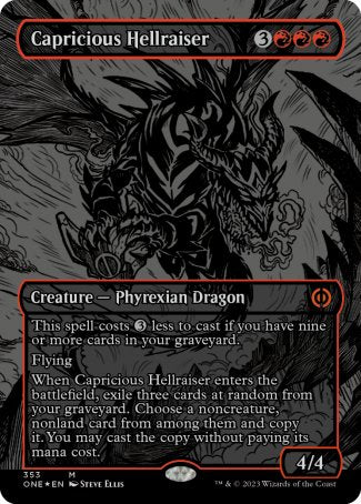 (353) Magic The Gathering Phyrexia: All Will Be One: Extras Single: Capricious Hellraiser (V.2) Holo Mythic