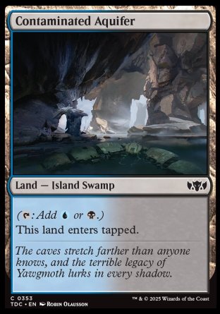 (353) Magic The Gathering Commander: Tarkir: Dragonstorm Single: Contaminated Aquifer  Common