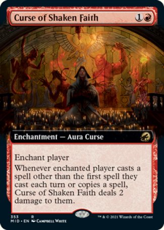 (353) Magic The Gathering Innistrad: Midnight Hunt: Extras Single: Curse of Shaken Faith  Rare