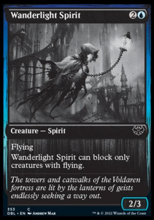 (353) Magic The Gathering Innistrad: Double Feature Single: Wanderlight Spirit  Common