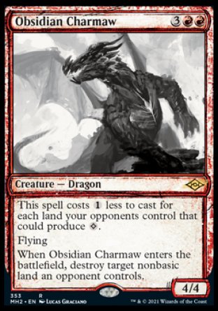 (353) Magic The Gathering Modern Horizons 2: Extras Single: Obsidian Charmaw  Rare
