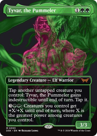 (353) Magic The Gathering Duskmourn: House of Horror: Extras Single: Tyvar, the Pummeler (V.1)  Mythic