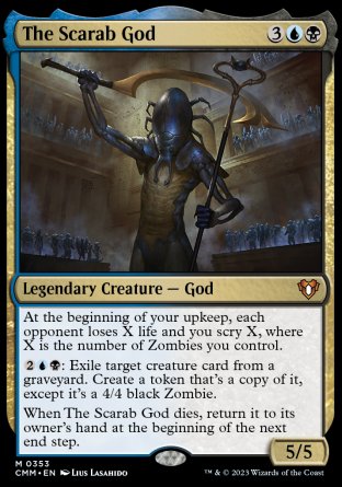 (353) Magic The Gathering Commander Masters Single: The Scarab God Holo Mythic