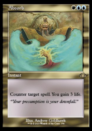 (354) Magic The Gathering Dominaria Remastered: Extras Single: Absorb (V.1) Holo Rare