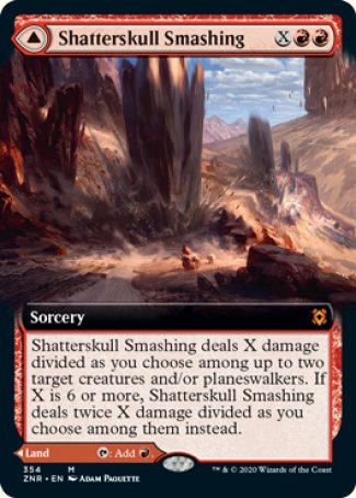 (354) Magic The Gathering Zendikar Rising: Extras Single: Shatterskull Smashing // Shatterskull, the Hammer Pass Holo Mythic