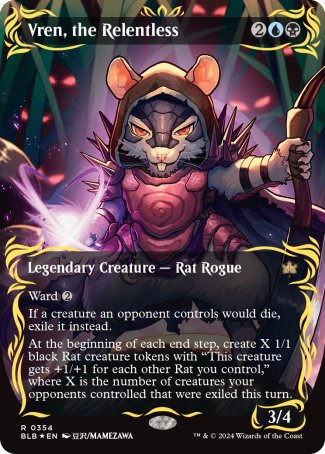 (354) Magic The Gathering Bloomburrow: Extras Single: Vren, the Relentless (V.2) Holo Rare