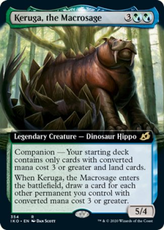 (354) Magic The Gathering Ikoria: Lair of Behemoths: Extras Single: Keruga, the Macrosage Holo Rare