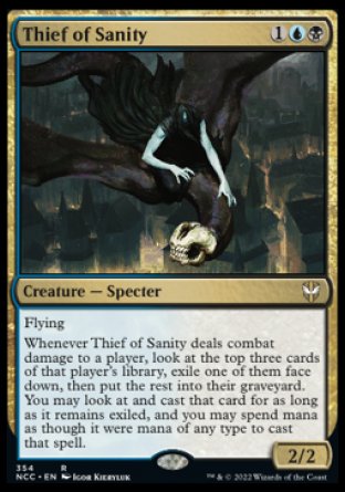 (354) Magic The Gathering Commander: Streets of New Capenna Single: Thief of Sanity  Rare