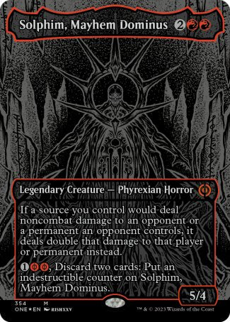 (354) Magic The Gathering Phyrexia: All Will Be One: Extras Single: Solphim, Mayhem Dominus (V.2)  Mythic