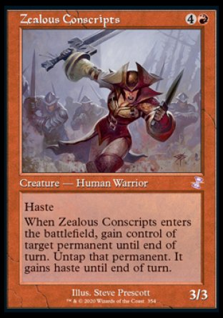(354) Magic The Gathering Time Spiral Remastered: Extras Single: Zealous Conscripts  Time Shifted