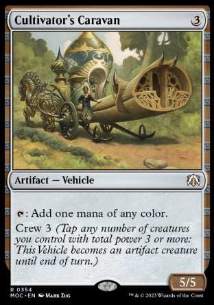 (354) Magic The Gathering Commander: March of the Machine Single: Cultivator's Caravan  Rare