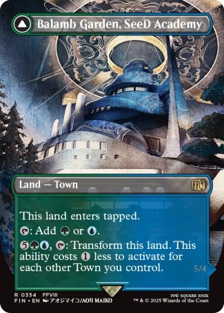 (354) Magic The Gathering Magic: The Gathering - FINAL FANTASY: Extras Single: Balamb Garden, SeeD Academy // Balamb Garden, Airborne Holo Rare