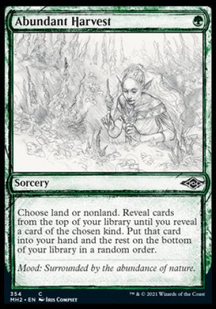 (354) Magic The Gathering Modern Horizons 2: Extras Single: Abundant Harvest  Common