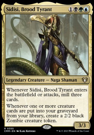 (355) Magic The Gathering Commander Masters Single: Sidisi, Brood Tyrant  Rare