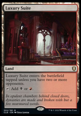(355) Magic The Gathering Commander Legends: Battle for Baldur's Gate Single: Luxury Suite  Rare