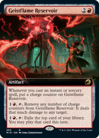 (355) Magic The Gathering Innistrad: Midnight Hunt: Extras Single: Geistflame Reservoir  Rare