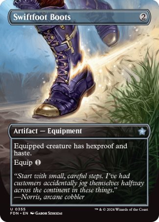 (355) Magic The Gathering Magic: The Gathering Foundations: Extras Single: Swiftfoot Boots  Uncommon