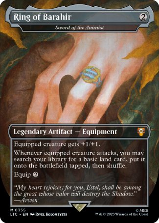 (355) Magic The Gathering Commander: The Lord of the Rings: Tales of Middle-earth: Extras Single: Sword of the Animist (V.1) Holo Mythic