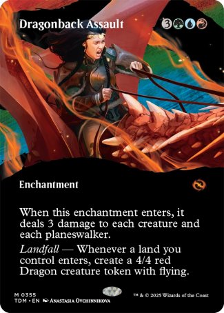 (355) Magic The Gathering Tarkir: Dragonstorm: Extras Single: Dragonback Assault Holo Mythic