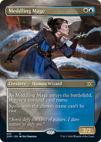 (355) Magic The Gathering Double Masters: Extras Single: Meddling Mage  Rare