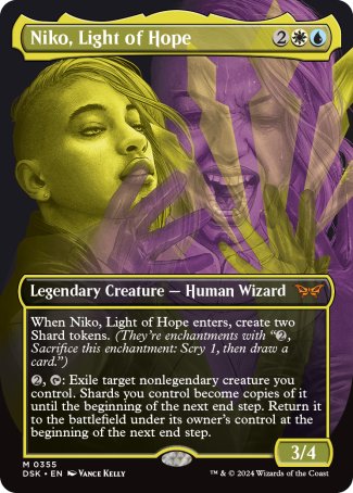 (355) Magic The Gathering Duskmourn: House of Horror: Extras Single: Niko, Light of Hope (V.1) Holo Mythic