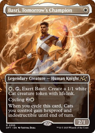 (355) Magic The Gathering Aetherdrift: Extras Single: Basri, Tomorrow's Champion  Rare