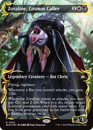 (355) Magic The Gathering Bloomburrow: Extras Single: Zoraline, Cosmos Caller Holo Rare