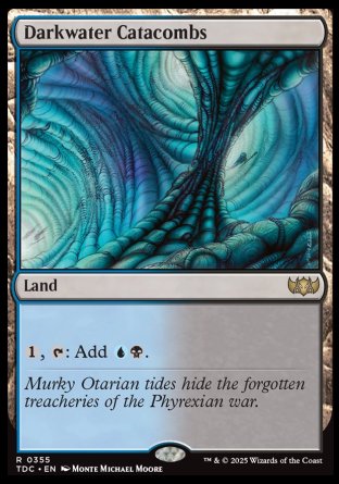 (355) Magic The Gathering Commander: Tarkir: Dragonstorm Single: Darkwater Catacombs  Rare