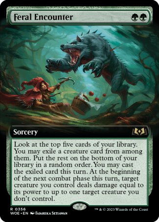 (356) Magic The Gathering Wilds of Eldraine: Extras Single: Feral Encounter Holo Rare