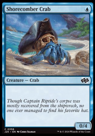 (356) Magic The Gathering Foundations Jumpstart Single: Shorecomber Crab  Common